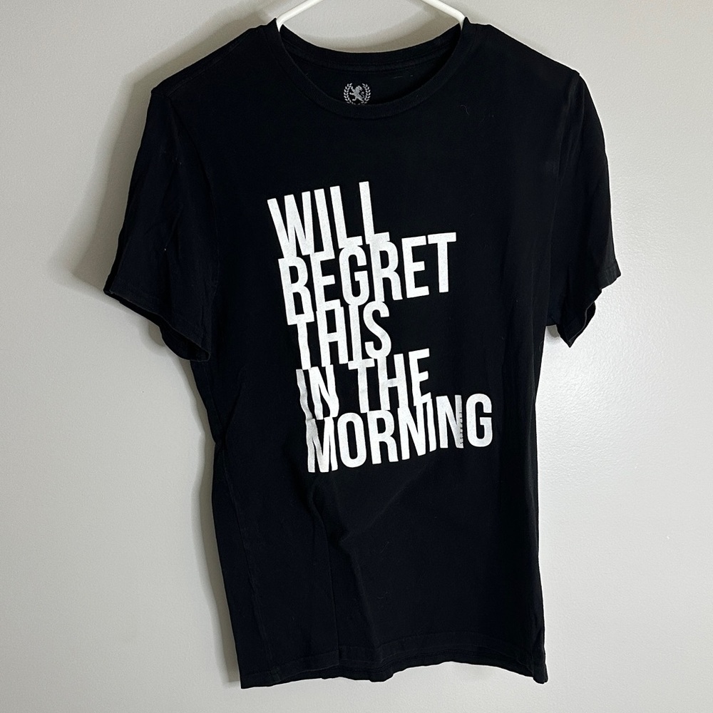 Express Black Tee with White Bold Text 3/$20 or 5/$30 Bundle deal